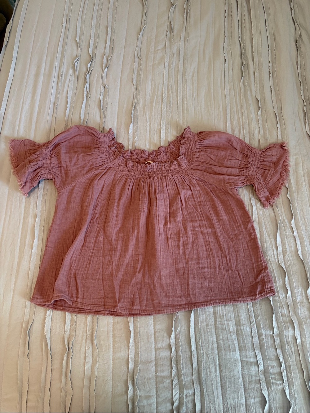 NATURAL LIFE Dusty Rose Peasant Blouse